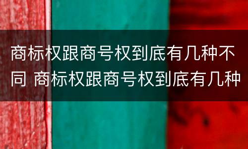 商标权跟商号权到底有几种不同 商标权跟商号权到底有几种不同