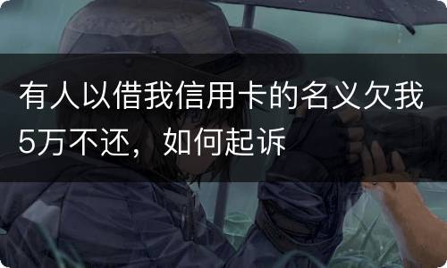 有人以借我信用卡的名义欠我5万不还，如何起诉