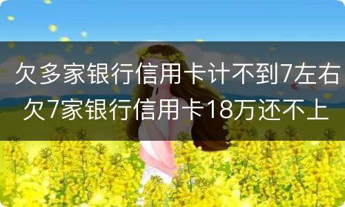 欠多家银行信用卡计不到7左右 欠7家银行信用卡18万还不上