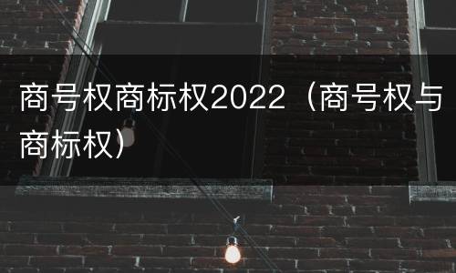 商号权商标权2022（商号权与商标权）