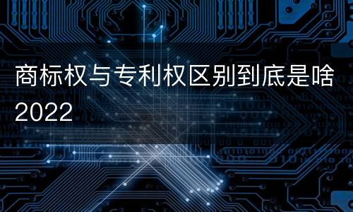 商标权与专利权区别到底是啥2022