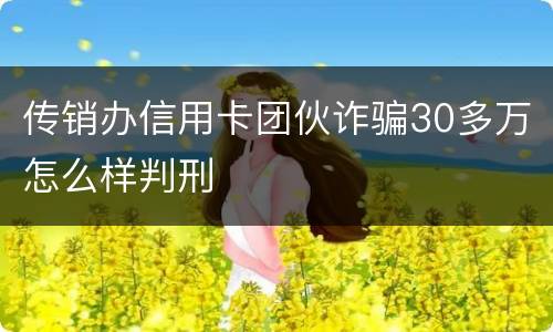 传销办信用卡团伙诈骗30多万怎么样判刑