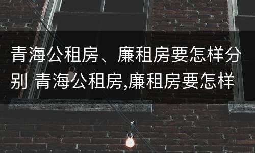 青海公租房、廉租房要怎样分别 青海公租房,廉租房要怎样分别出租