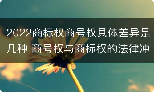 2022商标权商号权具体差异是几种 商号权与商标权的法律冲突与解决