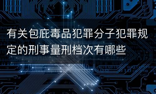 有关包庇毒品犯罪分子犯罪规定的刑事量刑档次有哪些