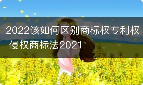 2022该如何区别商标权专利权 侵权商标法2021