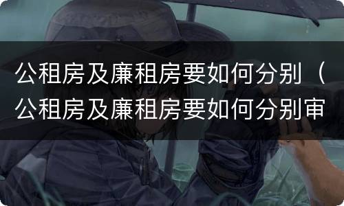 公租房及廉租房要如何分别（公租房及廉租房要如何分别审批）