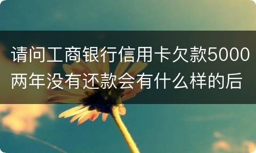 请问工商银行信用卡欠款5000两年没有还款会有什么样的后果