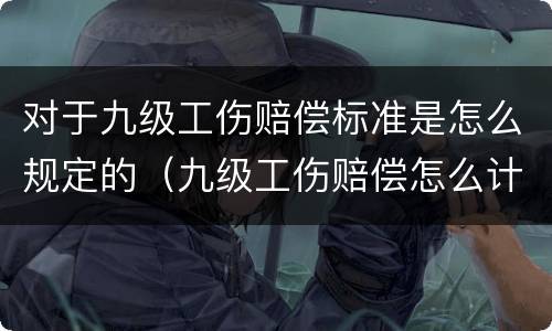 对于九级工伤赔偿标准是怎么规定的（九级工伤赔偿怎么计算）