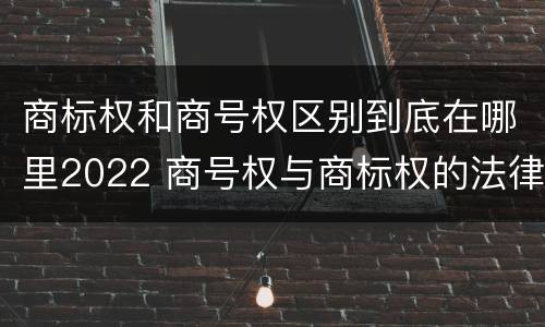 商标权和商号权区别到底在哪里2022 商号权与商标权的法律冲突与解决