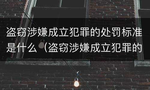 盗窃涉嫌成立犯罪的处罚标准是什么（盗窃涉嫌成立犯罪的处罚标准是什么呢）