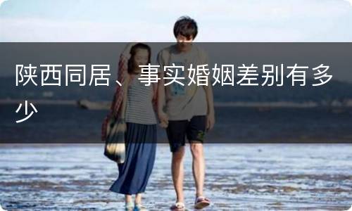 陕西同居、事实婚姻差别有多少