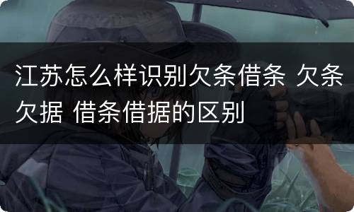 江苏怎么样识别欠条借条 欠条欠据 借条借据的区别