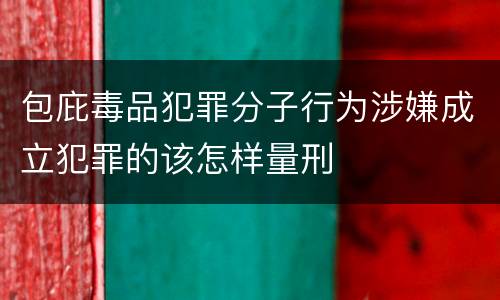 包庇毒品犯罪分子行为涉嫌成立犯罪的该怎样量刑