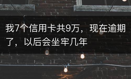 我7个信用卡共9万，现在逾期了，以后会坐牢几年