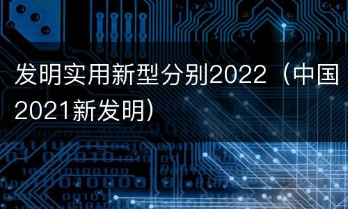 发明实用新型分别2022（中国2021新发明）