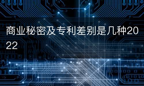 商业秘密及专利差别是几种2022