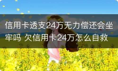 信用卡透支24万无力偿还会坐牢吗 欠信用卡24万怎么自救