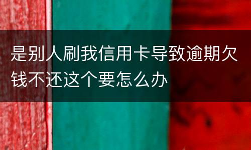 是别人刷我信用卡导致逾期欠钱不还这个要怎么办