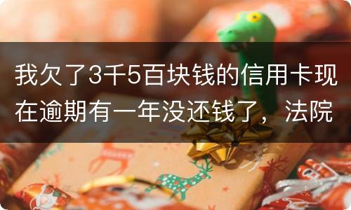 我欠了3千5百块钱的信用卡现在逾期有一年没还钱了，法院起诉我了要我还2万4千多，