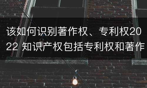 该如何识别著作权、专利权2022 知识产权包括专利权和著作权吗