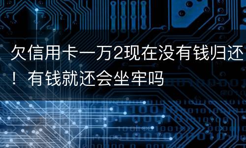 欠信用卡一万2现在没有钱归还！有钱就还会坐牢吗