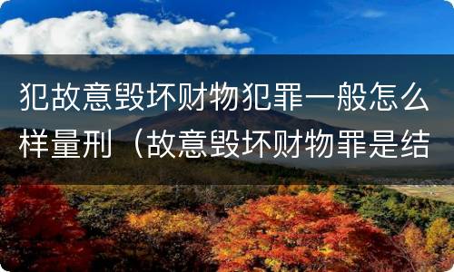 犯故意毁坏财物犯罪一般怎么样量刑（故意毁坏财物罪是结果犯还是行为犯）