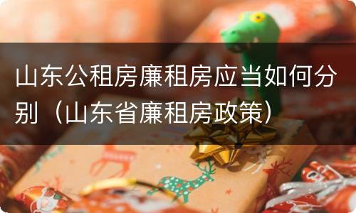 山东公租房廉租房应当如何分别（山东省廉租房政策）