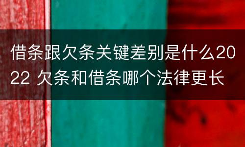 借条跟欠条关键差别是什么2022 欠条和借条哪个法律更长