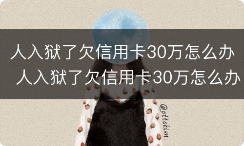 人入狱了欠信用卡30万怎么办 人入狱了欠信用卡30万怎么办理