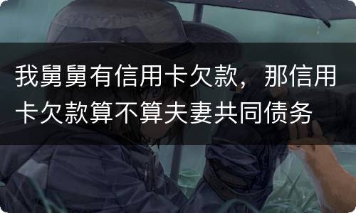 我舅舅有信用卡欠款，那信用卡欠款算不算夫妻共同债务