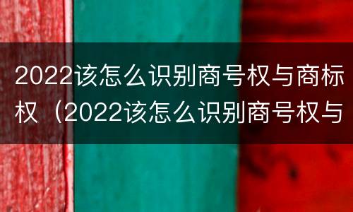 2022该怎么识别商号权与商标权（2022该怎么识别商号权与商标权呢）