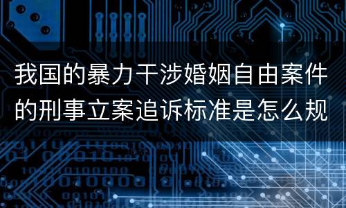 我国的暴力干涉婚姻自由案件的刑事立案追诉标准是怎么规定