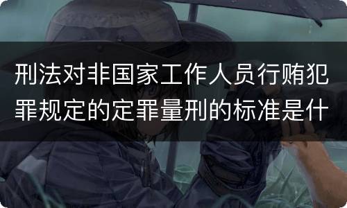 刑法对非国家工作人员行贿犯罪规定的定罪量刑的标准是什么样的