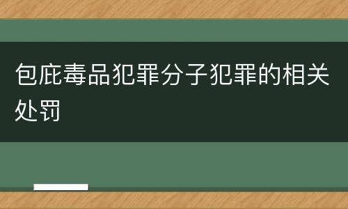 包庇毒品犯罪分子犯罪的相关处罚