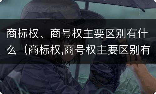 商标权、商号权主要区别有什么（商标权,商号权主要区别有什么特征）