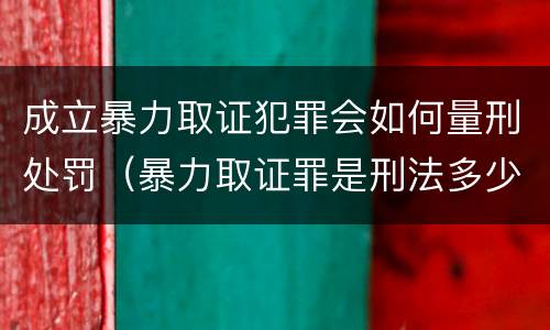 成立暴力取证犯罪会如何量刑处罚（暴力取证罪是刑法多少条）