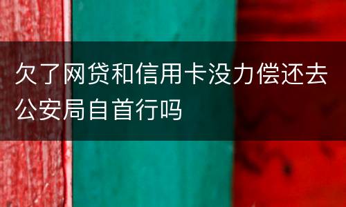 欠了网贷和信用卡没力偿还去公安局自首行吗