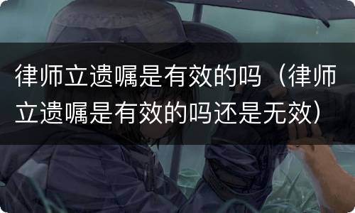 律师立遗嘱是有效的吗（律师立遗嘱是有效的吗还是无效）