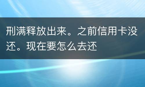 刑满释放出来。之前信用卡没还。现在要怎么去还