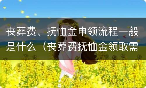 丧葬费、抚恤金申领流程一般是什么（丧葬费抚恤金领取需要什么材料）