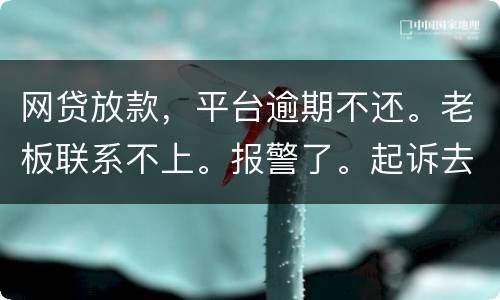 网贷放款，平台逾期不还。老板联系不上。报警了。起诉去凭电子协议法院采信吗