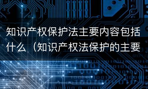 知识产权保护法主要内容包括什么（知识产权法保护的主要内容有）