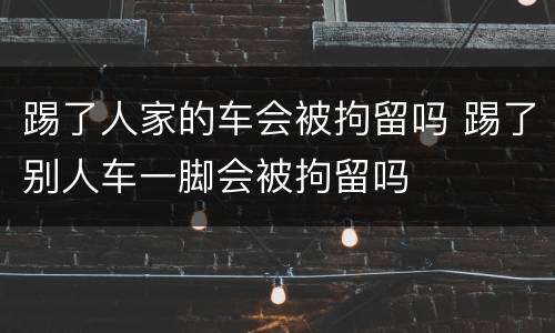 踢了人家的车会被拘留吗 踢了别人车一脚会被拘留吗