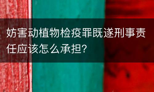 妨害动植物检疫罪既遂刑事责任应该怎么承担？