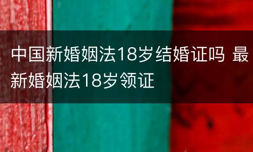 中国新婚姻法18岁结婚证吗 最新婚姻法18岁领证