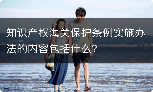 知识产权海关保护条例实施办法的内容包括什么？