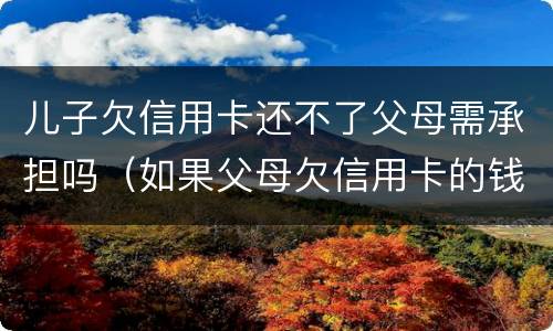 儿子欠信用卡还不了父母需承担吗（如果父母欠信用卡的钱还不起了对孩子有没有影响）