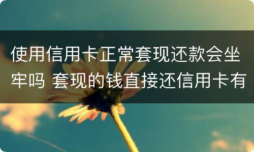 使用信用卡正常套现还款会坐牢吗 套现的钱直接还信用卡有风险吗