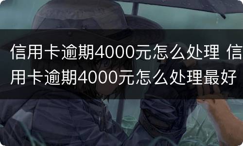 信用卡逾期4000元怎么处理 信用卡逾期4000元怎么处理最好